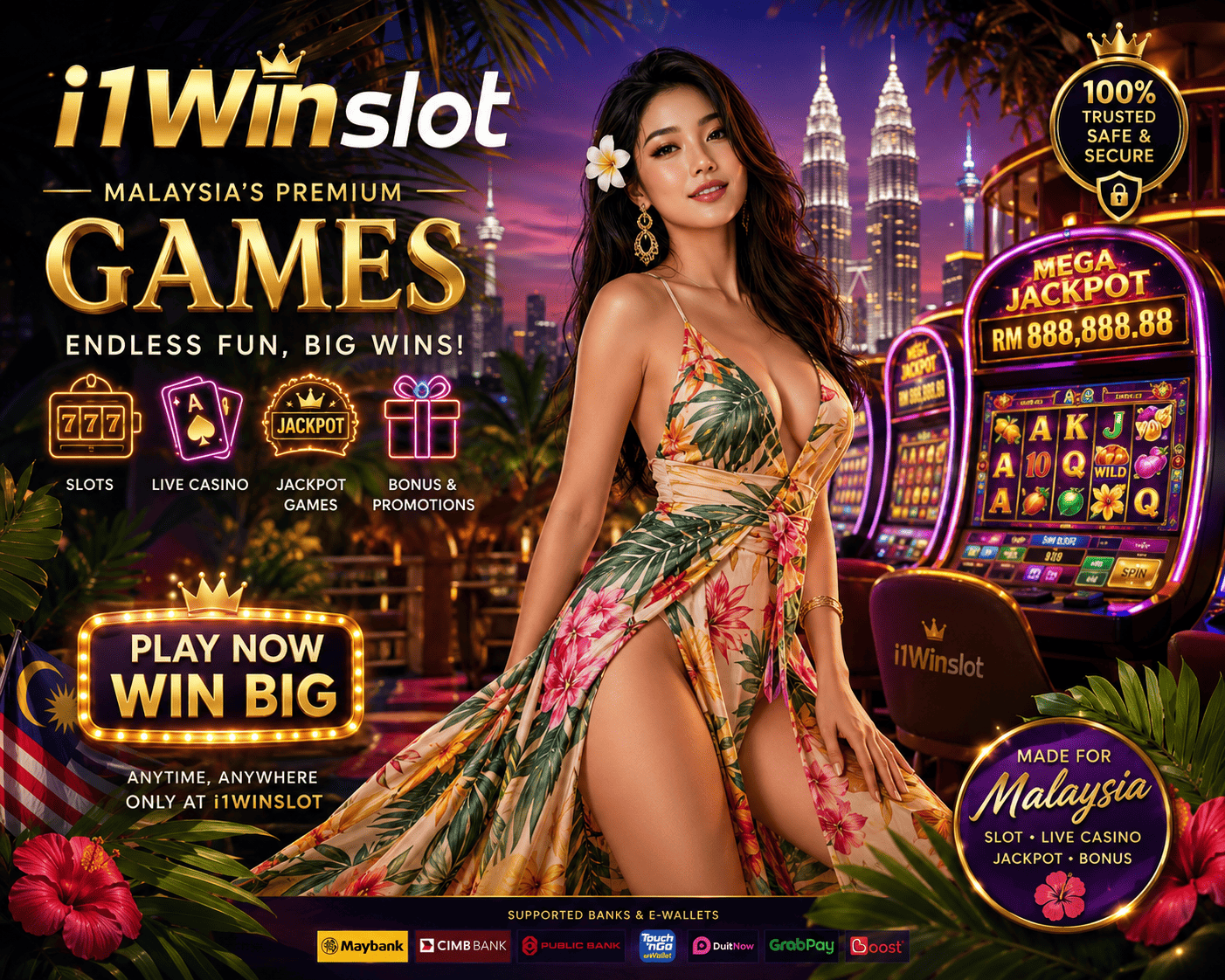 i1Winslot - games and live table welcome visual i1Winslot live table and casino game scene with cards, chips, and game symbols